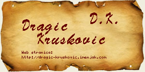 Dragić Krušković vizit kartica